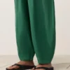 Pantaloni balon din amestec de lyocell și 24% in, cu cusături Pantaloni balon din amestec de lyocell și 24% in, cu cusături