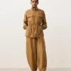 Pantaloni balon din amestec de lyocell și 24% in, cu cusături Pantaloni balon din amestec de lyocell și 24% in, cu cusături