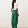 Pantaloni balon din amestec de lyocell și 24% in, cu cusături Pantaloni balon din amestec de lyocell și 24% in, cu cusături