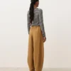 Pantaloni balon din amestec de lyocell și 24% in, cu cusături Pantaloni balon din amestec de lyocell și 24% in, cu cusături