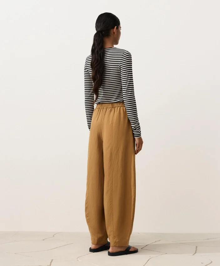 Pantaloni balon din amestec de lyocell și 24% in, cu cusături Pantaloni balon din amestec de lyocell și 24% in, cu cusături