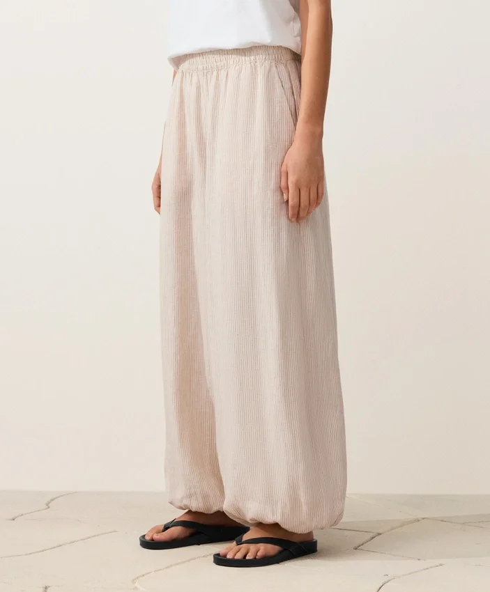 Pantaloni bloomer cu dungi din 100% in Pantaloni bloomer cu dungi din 100% in