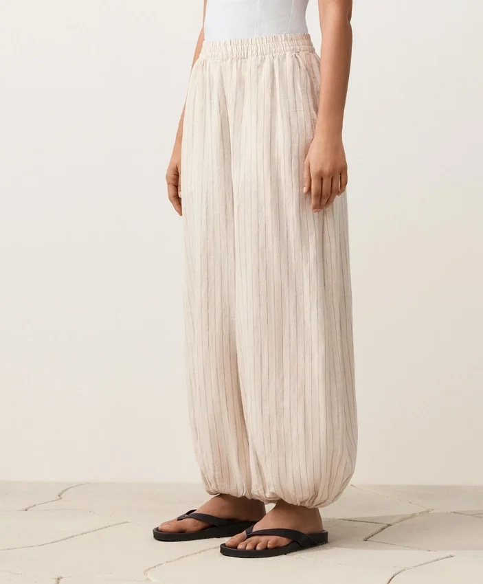 Pantaloni bloomer cu dungi din 100% in Pantaloni bloomer cu dungi din 100% in