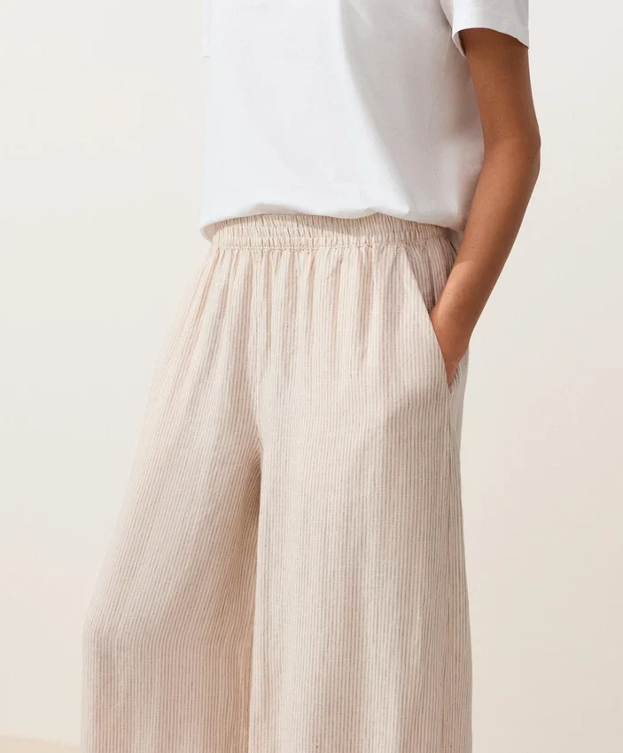 Pantaloni bloomer cu dungi din 100% in Pantaloni bloomer cu dungi din 100% in