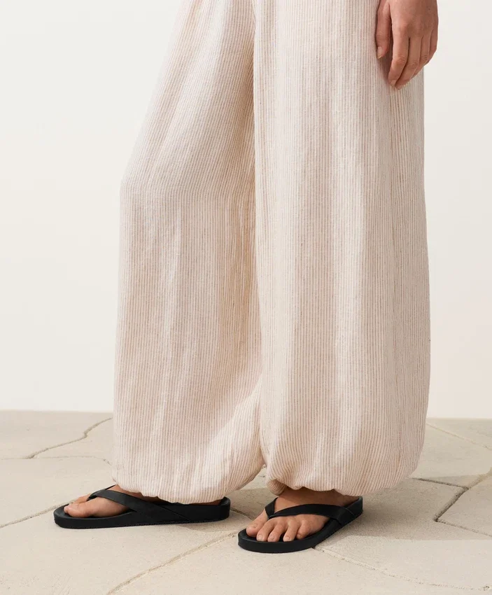 Pantaloni bloomer cu dungi din 100% in Pantaloni bloomer cu dungi din 100% in