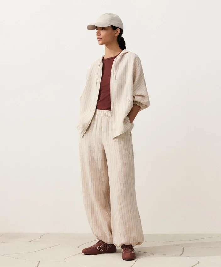 Pantaloni bloomer cu dungi din 100% in Pantaloni bloomer cu dungi din 100% in