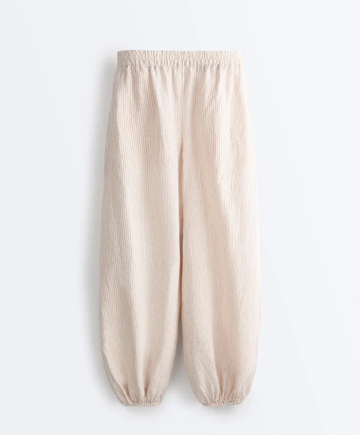 Pantaloni bloomer cu dungi din 100% in Pantaloni bloomer cu dungi din 100% in