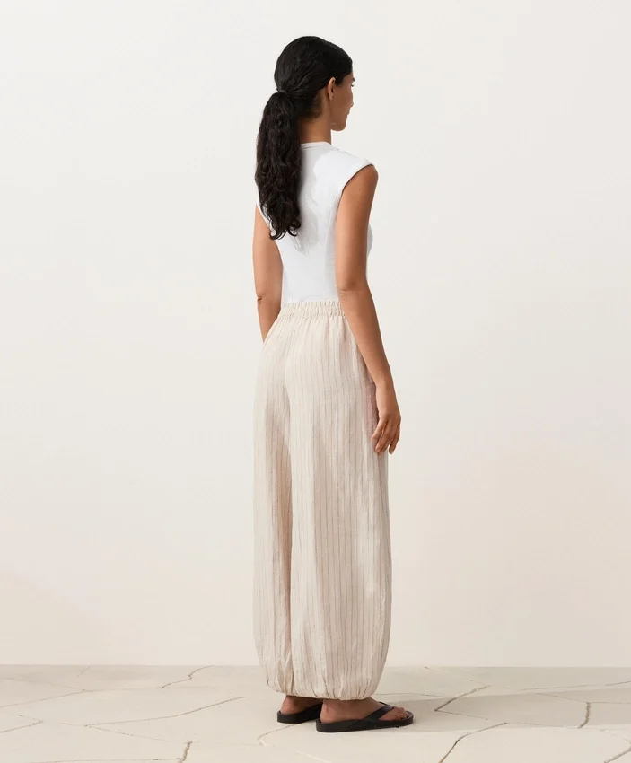 Pantaloni bloomer cu dungi din 100% in Pantaloni bloomer cu dungi din 100% in
