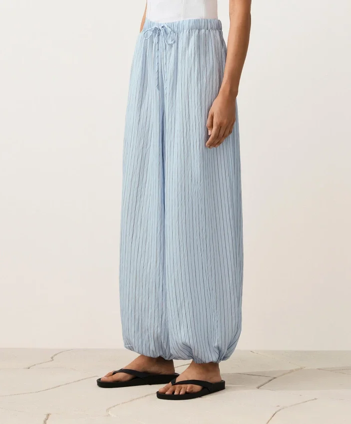 Pantaloni bloomer cu dungi din amestec de modal Pantaloni bloomer cu dungi din amestec de modal