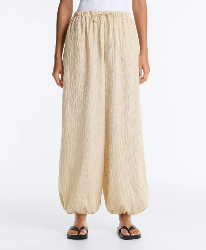 Pantaloni bloomer cu dungi din amestec de modal Pantaloni bloomer cu dungi din amestec de modal