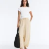 Pantaloni bloomer cu dungi din amestec de modal Pantaloni bloomer cu dungi din amestec de modal