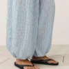 Pantaloni bloomer cu dungi din amestec de modal Pantaloni bloomer cu dungi din amestec de modal