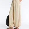 Pantaloni bloomer cu dungi din amestec de modal Pantaloni bloomer cu dungi din amestec de modal