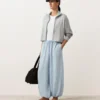 Pantaloni bloomer cu dungi din amestec de modal Pantaloni bloomer cu dungi din amestec de modal