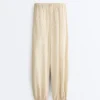 Pantaloni bloomer cu dungi din amestec de modal Pantaloni bloomer cu dungi din amestec de modal