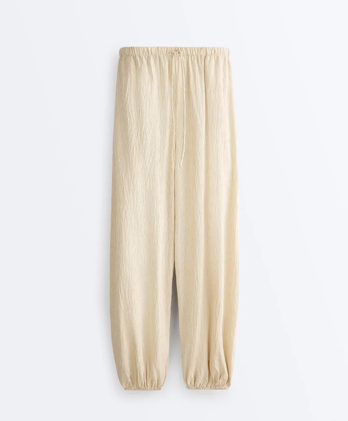 Pantaloni bloomer cu dungi din amestec de modal Pantaloni bloomer cu dungi din amestec de modal