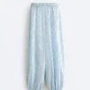 Pantaloni bloomer cu dungi din amestec de modal Pantaloni bloomer cu dungi din amestec de modal