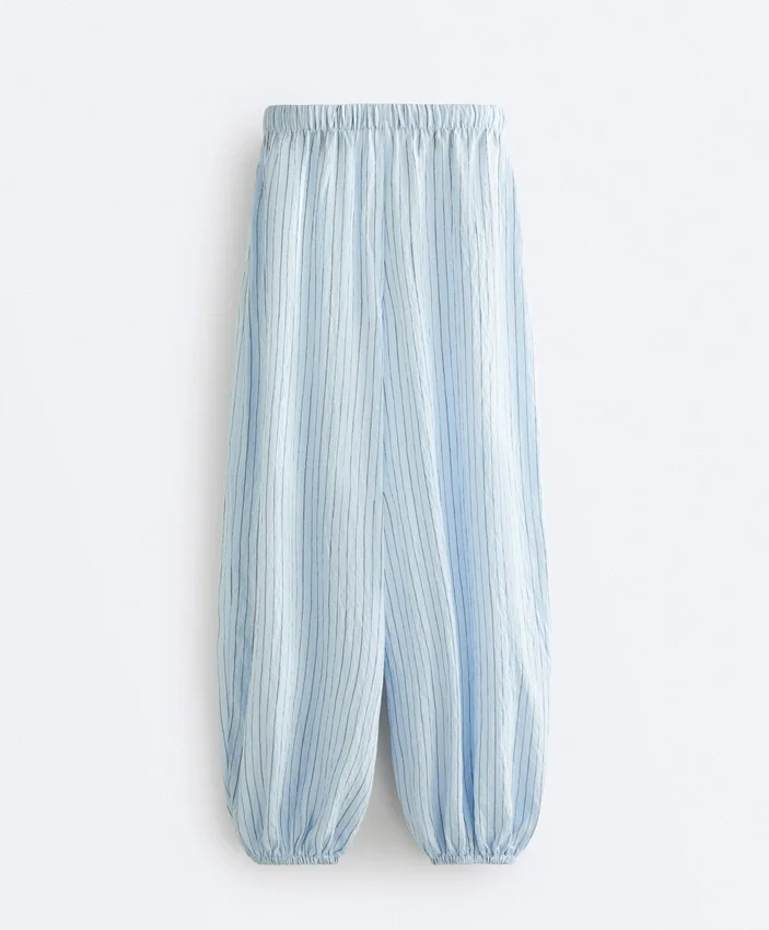 Pantaloni bloomer cu dungi din amestec de modal Pantaloni bloomer cu dungi din amestec de modal