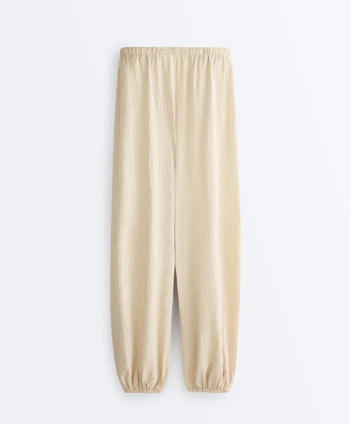 Pantaloni bloomer cu dungi din amestec de modal Pantaloni bloomer cu dungi din amestec de modal