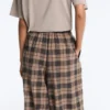 Pantaloni bloomer din amestec de bumbac cu imprimeu în carouri Pantaloni bloomer din amestec de bumbac cu imprimeu în carouri