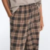 Pantaloni bloomer din amestec de bumbac cu imprimeu în carouri Pantaloni bloomer din amestec de bumbac cu imprimeu în carouri