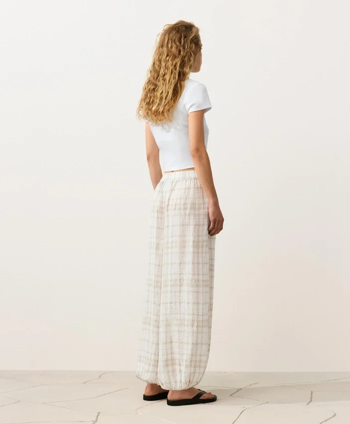 Pantaloni bloomer din amestec de in și lyocell Pantaloni bloomer din amestec de in și lyocell