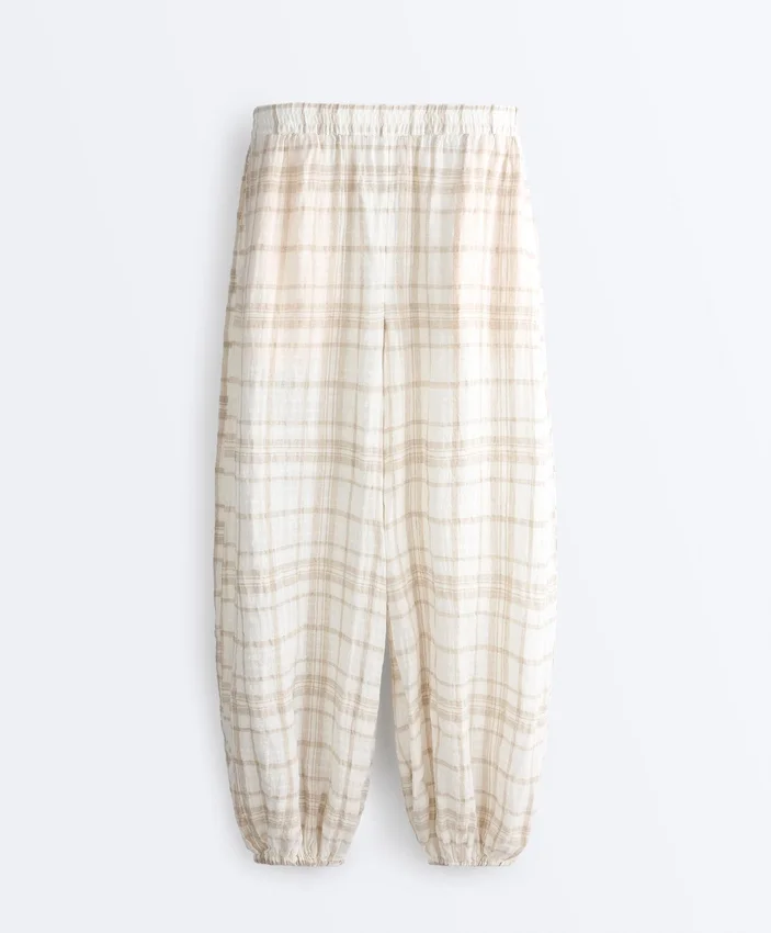 Pantaloni bloomer din amestec de in și lyocell Pantaloni bloomer din amestec de in și lyocell