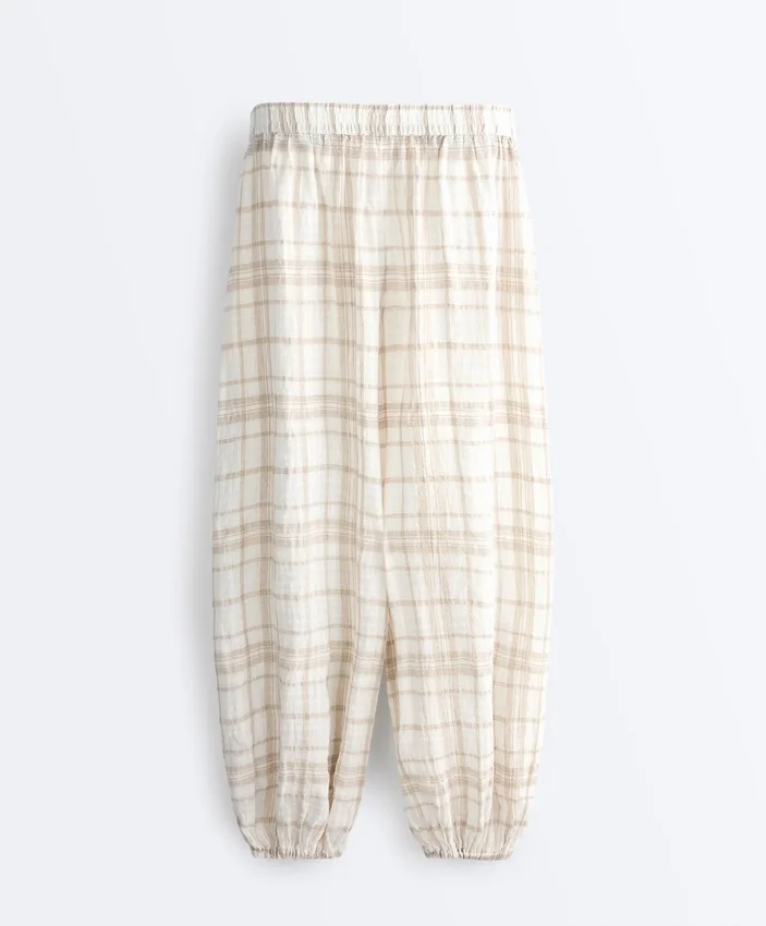 Pantaloni bloomer din amestec de in și lyocell Pantaloni bloomer din amestec de in și lyocell