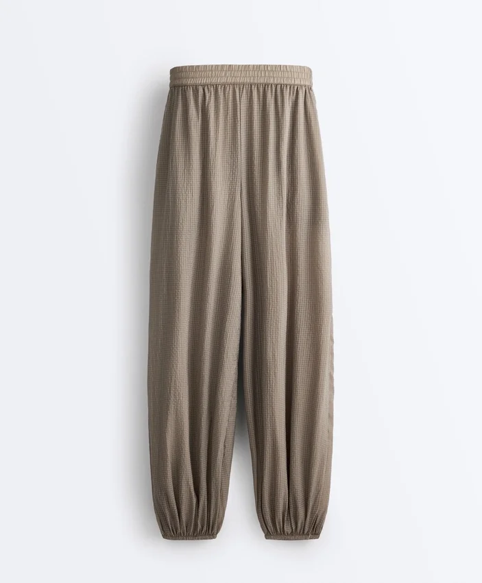 Pantaloni bloomer tehnici în carouri Pantaloni bloomer tehnici în carouri