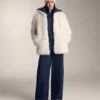 Pantaloni cocoon cu pli lateral și modal periat Pantaloni cocoon cu pli lateral și modal periat