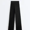 Pantaloni Comfortlux cu talie înaltă și croi drept