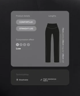 Pantaloni Comfortlux cu talie înaltă și croi drept