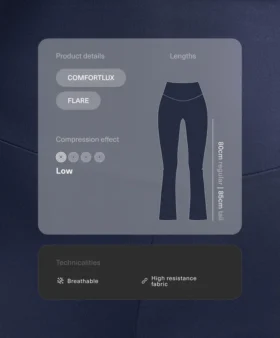 Pantaloni Comfortlux cu talie înaltă și croi evazat
