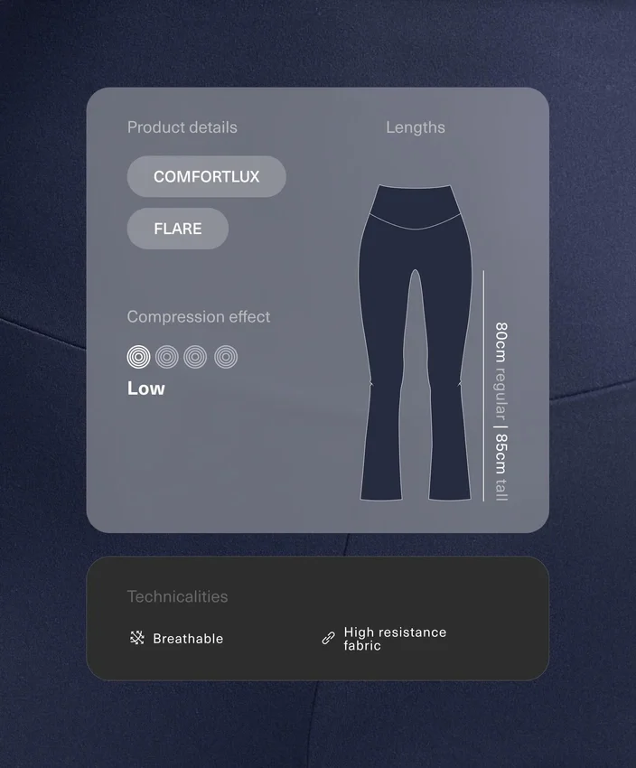Pantaloni Comfortlux cu talie înaltă și croi evazat Pantaloni Comfortlux cu talie înaltă și croi evazat