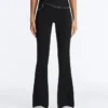 Pantaloni Comfortlux cu talie înaltă și croi evazat, cu fundă Pantaloni Comfortlux cu talie înaltă și croi evazat, cu fundă