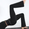 Pantaloni Comfortlux cu talie înaltă și croi evazat, cu fundă Pantaloni Comfortlux cu talie înaltă și croi evazat, cu fundă