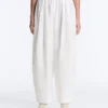 Pantaloni conici plisați din bumbac 100% Pantaloni conici plisați din bumbac 100%