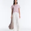 Pantaloni conici plisați din bumbac 100% Pantaloni conici plisați din bumbac 100%