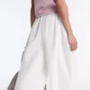 Pantaloni conici plisați din bumbac 100% Pantaloni conici plisați din bumbac 100%