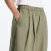 Pantaloni conici plisați din bumbac 100% Pantaloni conici plisați din bumbac 100%