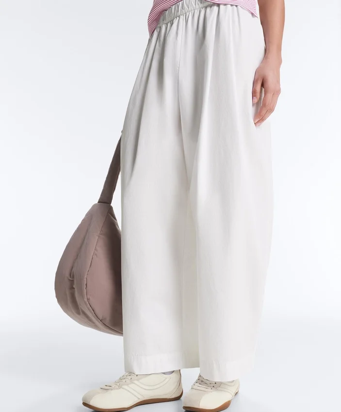 Pantaloni conici plisați din bumbac 100% Pantaloni conici plisați din bumbac 100%