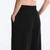 Pantaloni croi larg, cu talie înaltă, cu textură Soft Touch, din modal Pantaloni croi larg, cu talie înaltă, cu textură Soft Touch, din modal