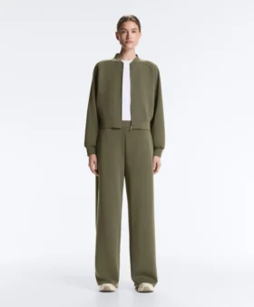 Pantaloni cu croi drept, cu dungi, din modal moale Soft Touch