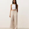 Pantaloni cu croi drept din 100% in Pantaloni cu croi drept din 100% in