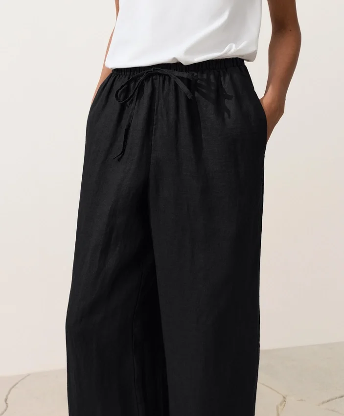 Pantaloni cu croi drept din 100% in Pantaloni cu croi drept din 100% in