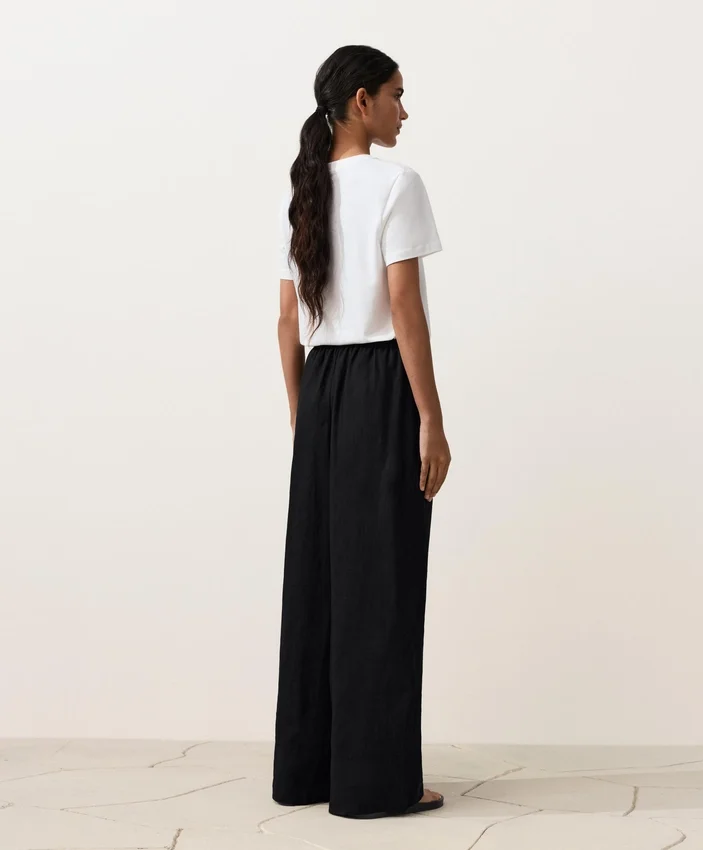 Pantaloni cu croi drept din 100% in Pantaloni cu croi drept din 100% in