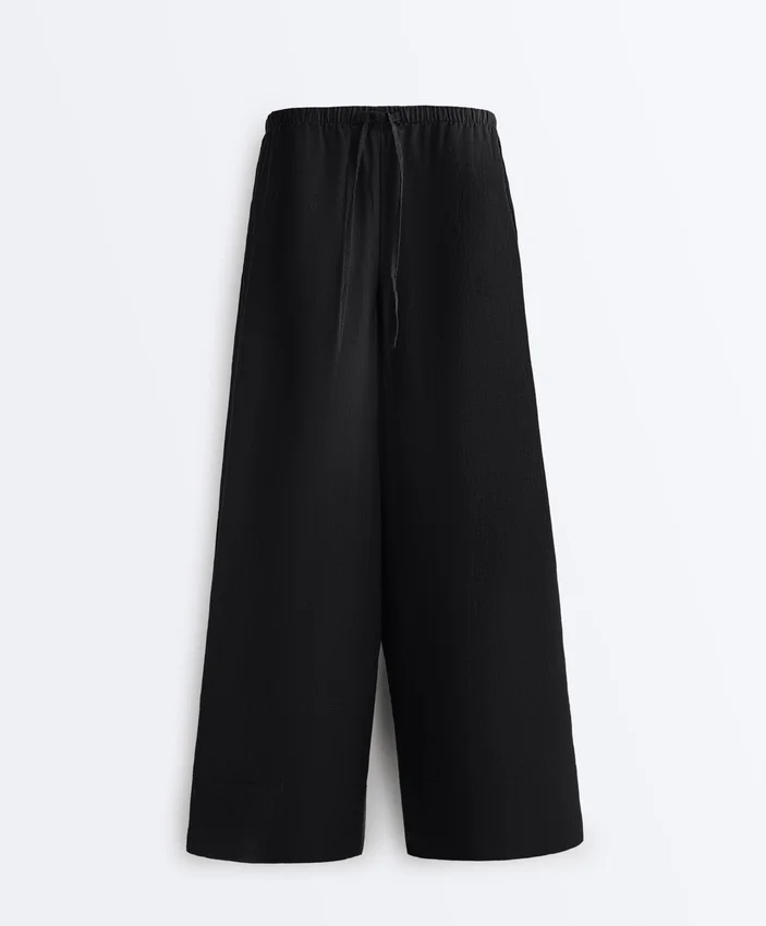 Pantaloni cu croi drept din 100% in Pantaloni cu croi drept din 100% in