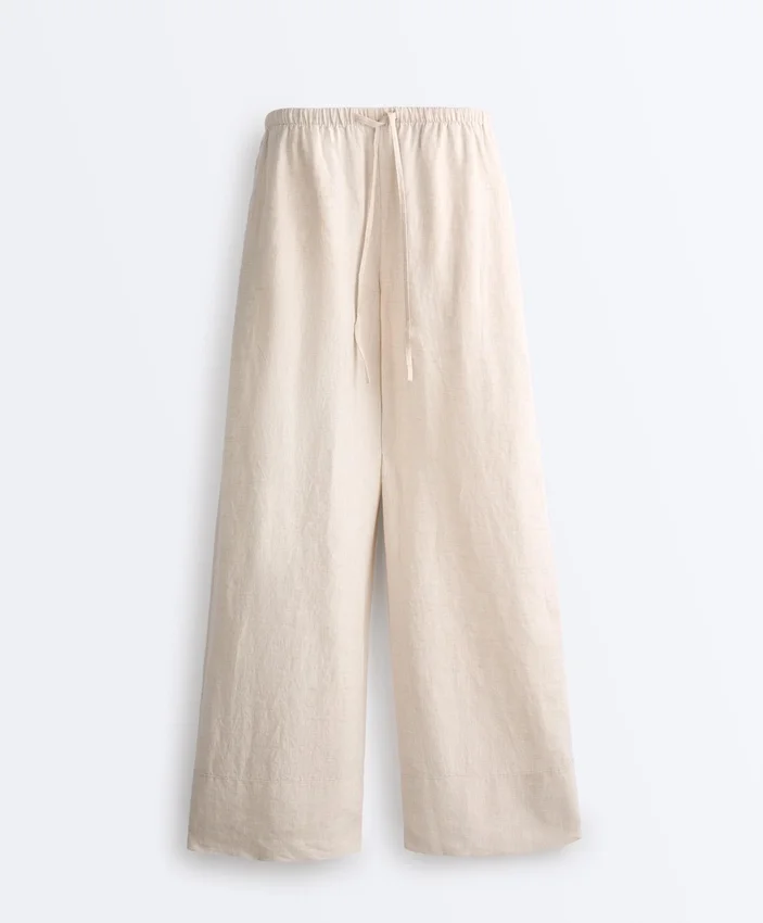 Pantaloni cu croi drept din 100% in Pantaloni cu croi drept din 100% in
