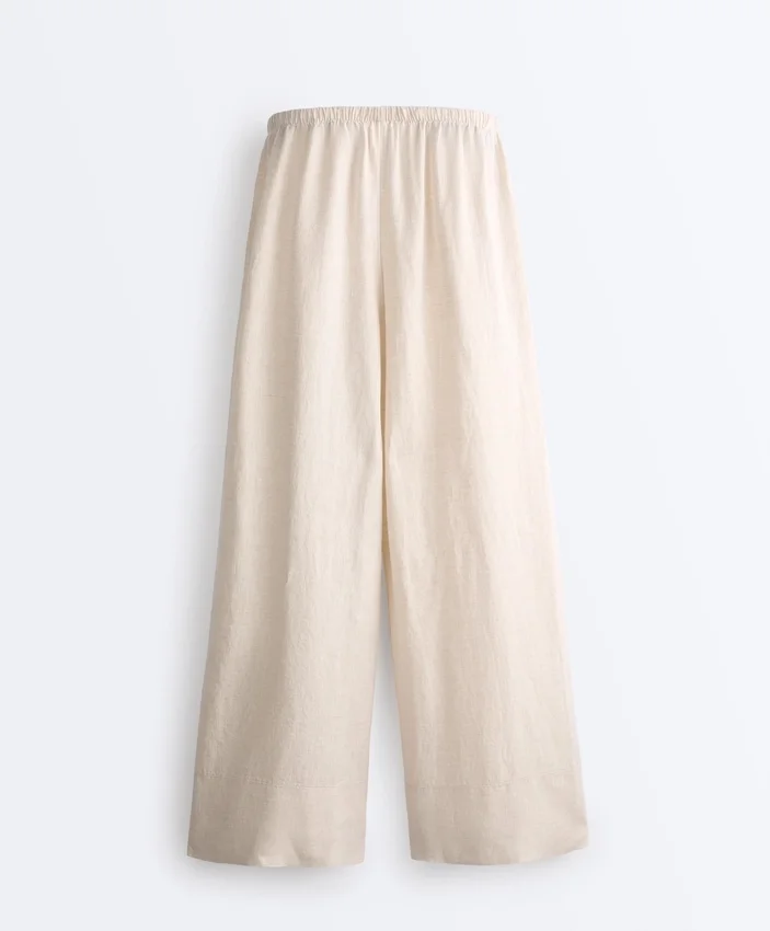 Pantaloni cu croi drept din 100% in Pantaloni cu croi drept din 100% in