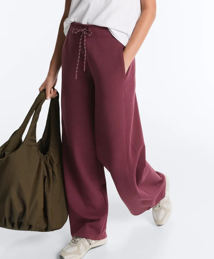 Pantaloni cu croi drept din amestec de bumbac Pantaloni cu croi drept din amestec de bumbac